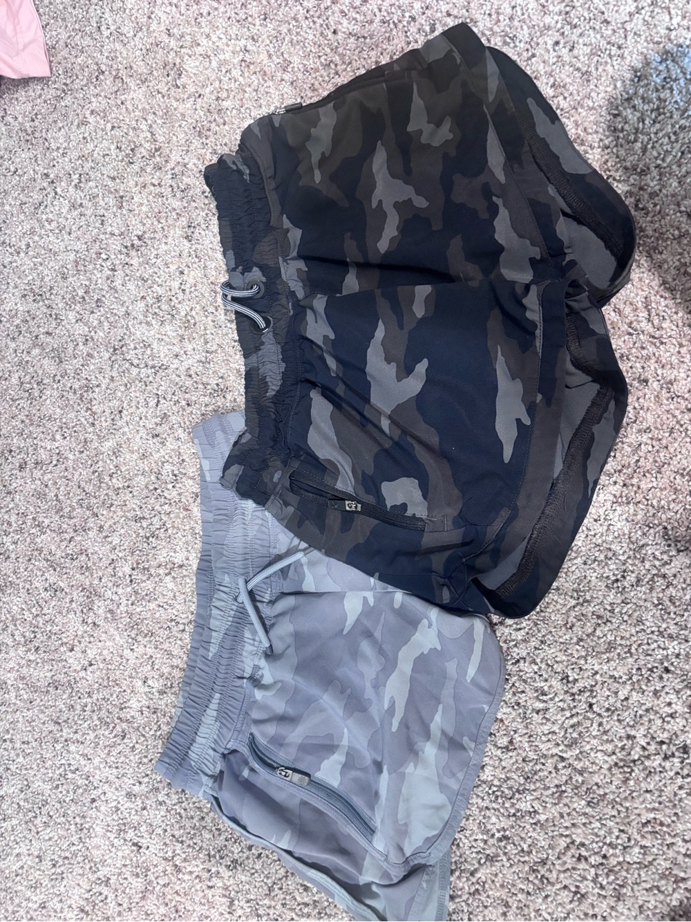 Athleta Kids Camo Shorts - Black & Gray
